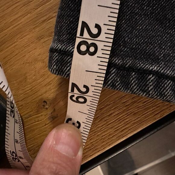 Abercrombie & Fitch 90s slim straight ultra high rise criss cross waist 33/16s - Picture 9 of 9